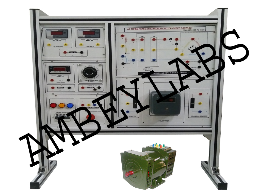 AL-E422C THREE PHASE AC SYNCHRONOUS MACHINE TRAINERÂ 