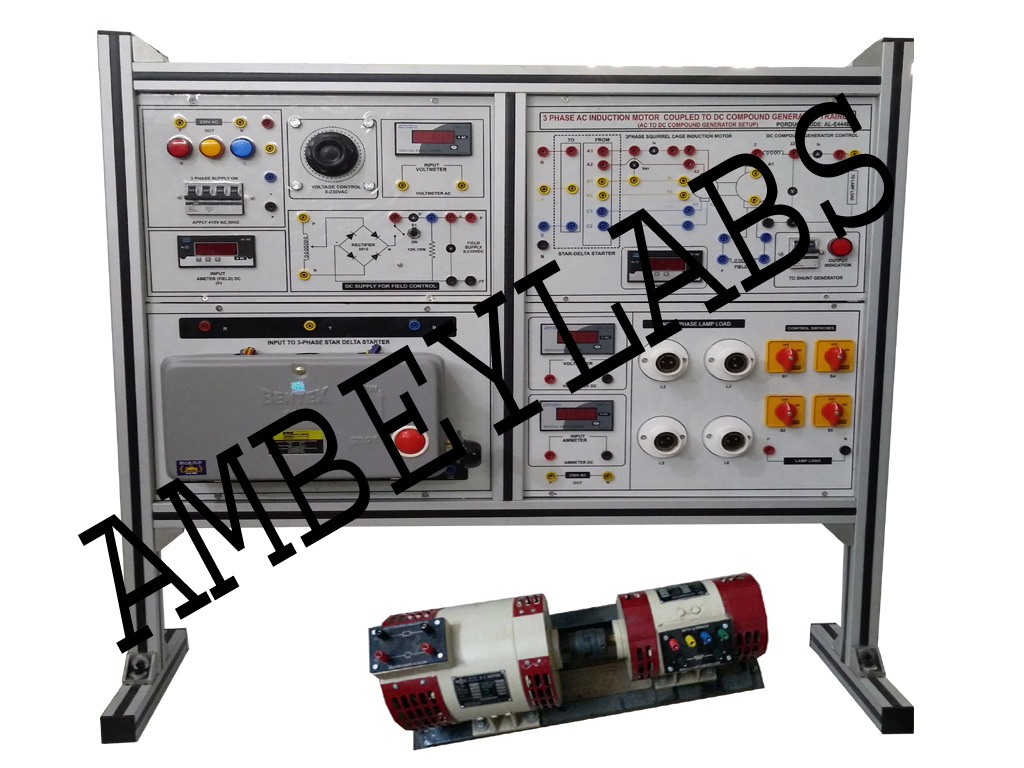 AL-E444B 3PHASE SQUIRREL CAGE INDUCTION MOTOR COUPLEDÂ  WITH DC COMPOUND GENERATORÂ 