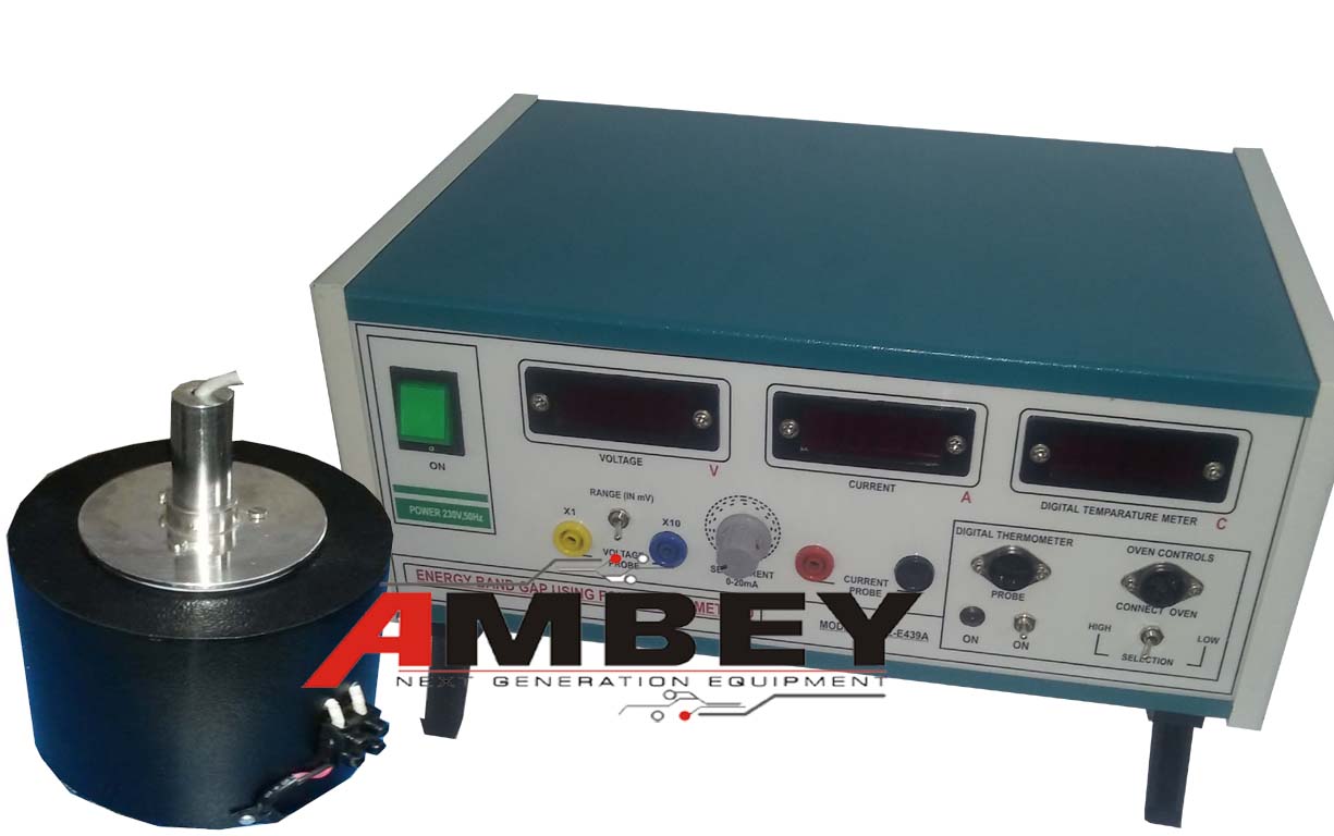AL-E439A ENERGY BAND GAP OF SEMICONDUCTOR USING FOUR PROBE METHOD (WITH TEMP. INDICATOR)