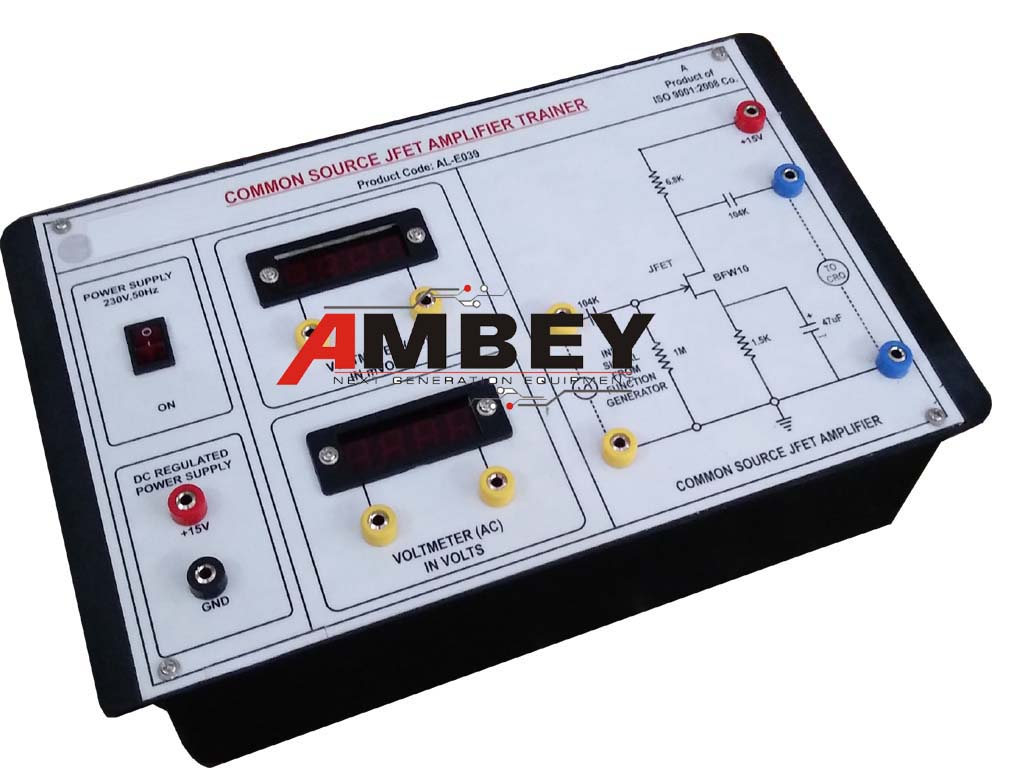 AL-E039B FET COMMON SOURCE AMPLIFIER TRAINER WITH AC MILLI VOLTMETER