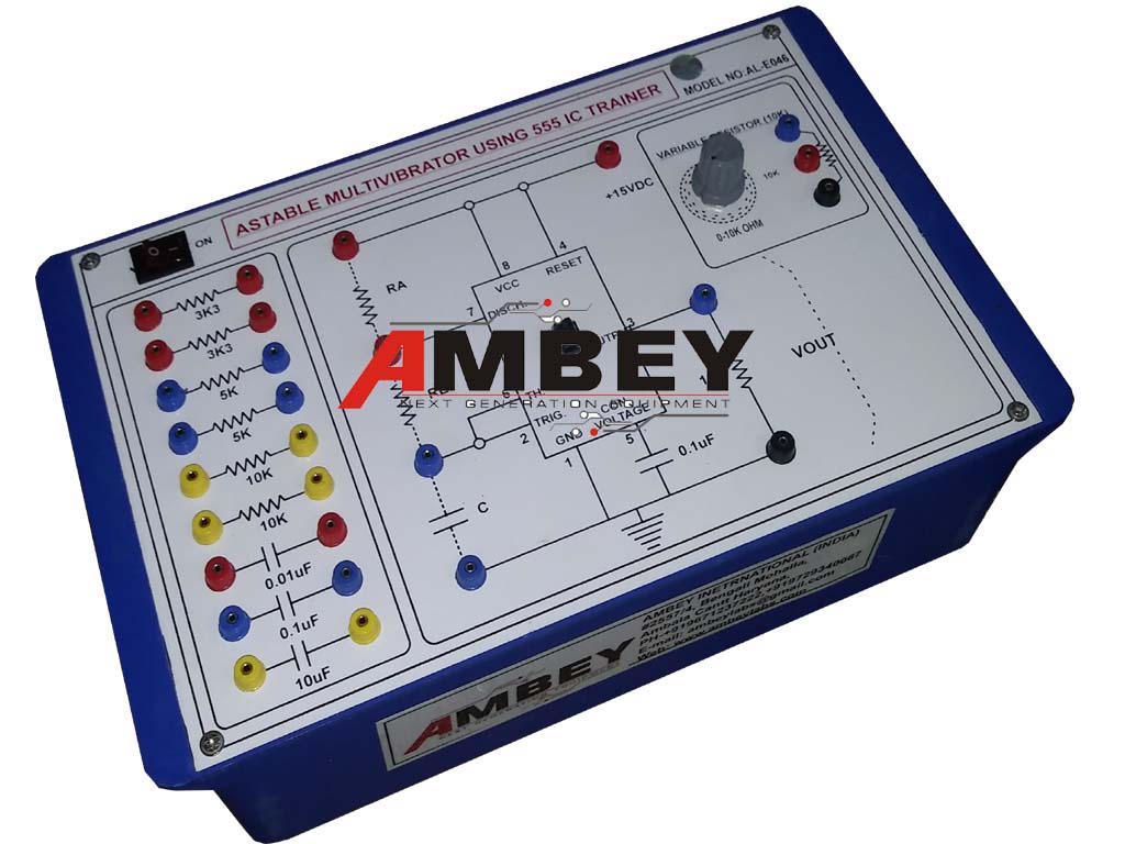 AL-E046 ASTABLE MULTIVIBRATOR TRAINER (USING 555 IC)