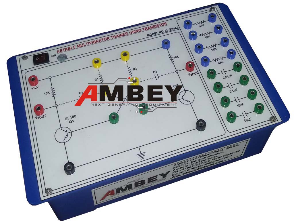 AL-E046A ASTABLE MULTIVIBRATOR TRAINER (USING TRANSISTOR)