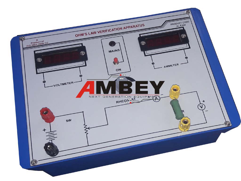 AL-E027C VERIFICATION OF OHMâ€™S LAW THEOREM (WITH DIGITAL METER)