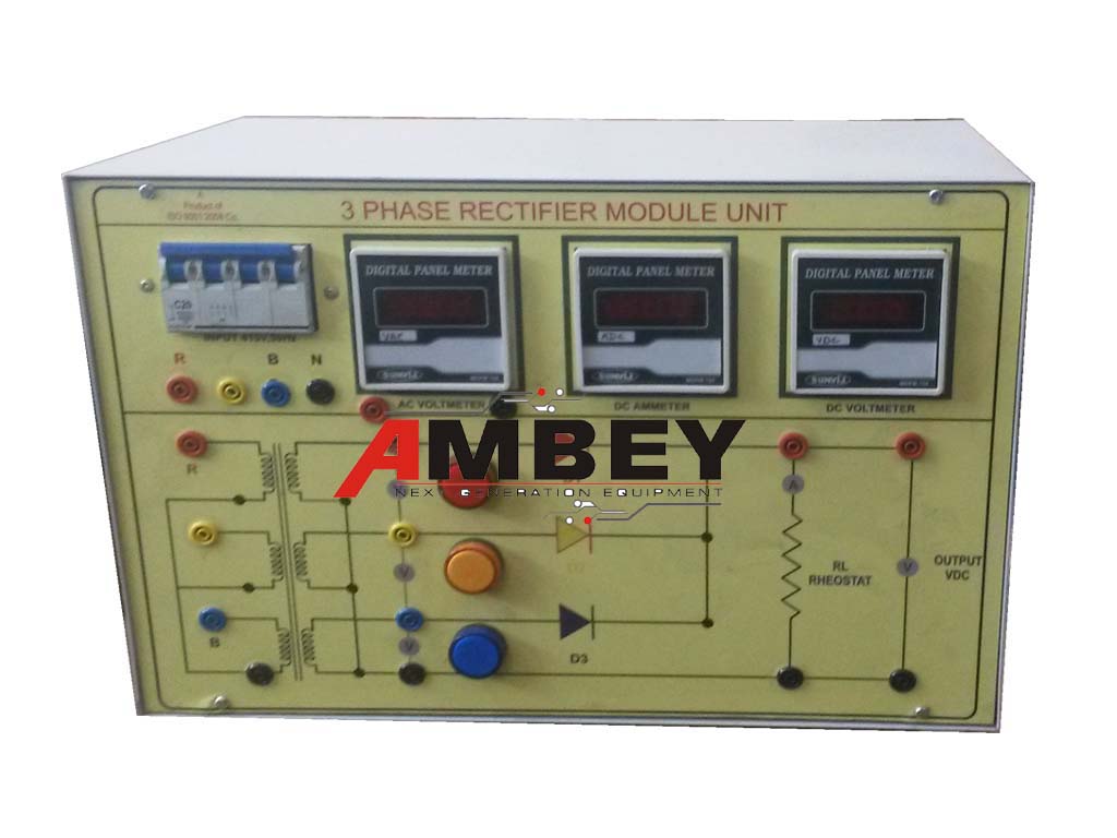 AL-E313 THREE PHASE HALF-FULL WAVE UNCONTROLLED RECTIFIER TRAINER
