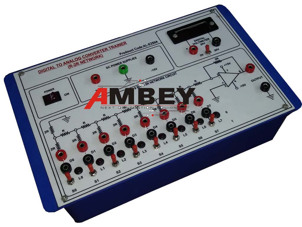AL-E250A DIGITAL TO ANALOG CONVERTER TRAINER USING R-2R LADDER NETWORK (8BIT)