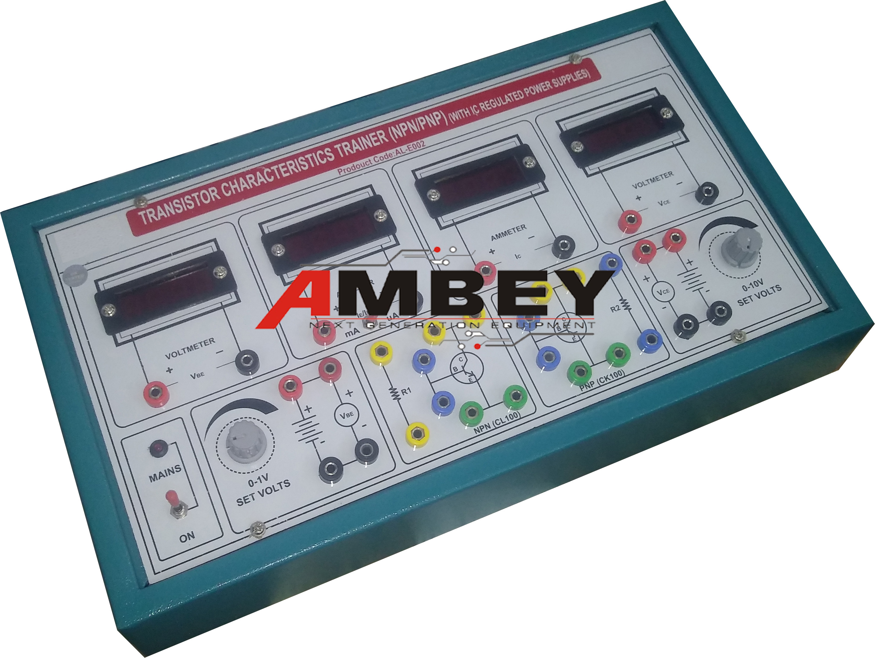 AL-E002F TRANSISTOR CHARACTERISTICS APPARATUS (CB AND CE MODE WITH DIGITAL METER