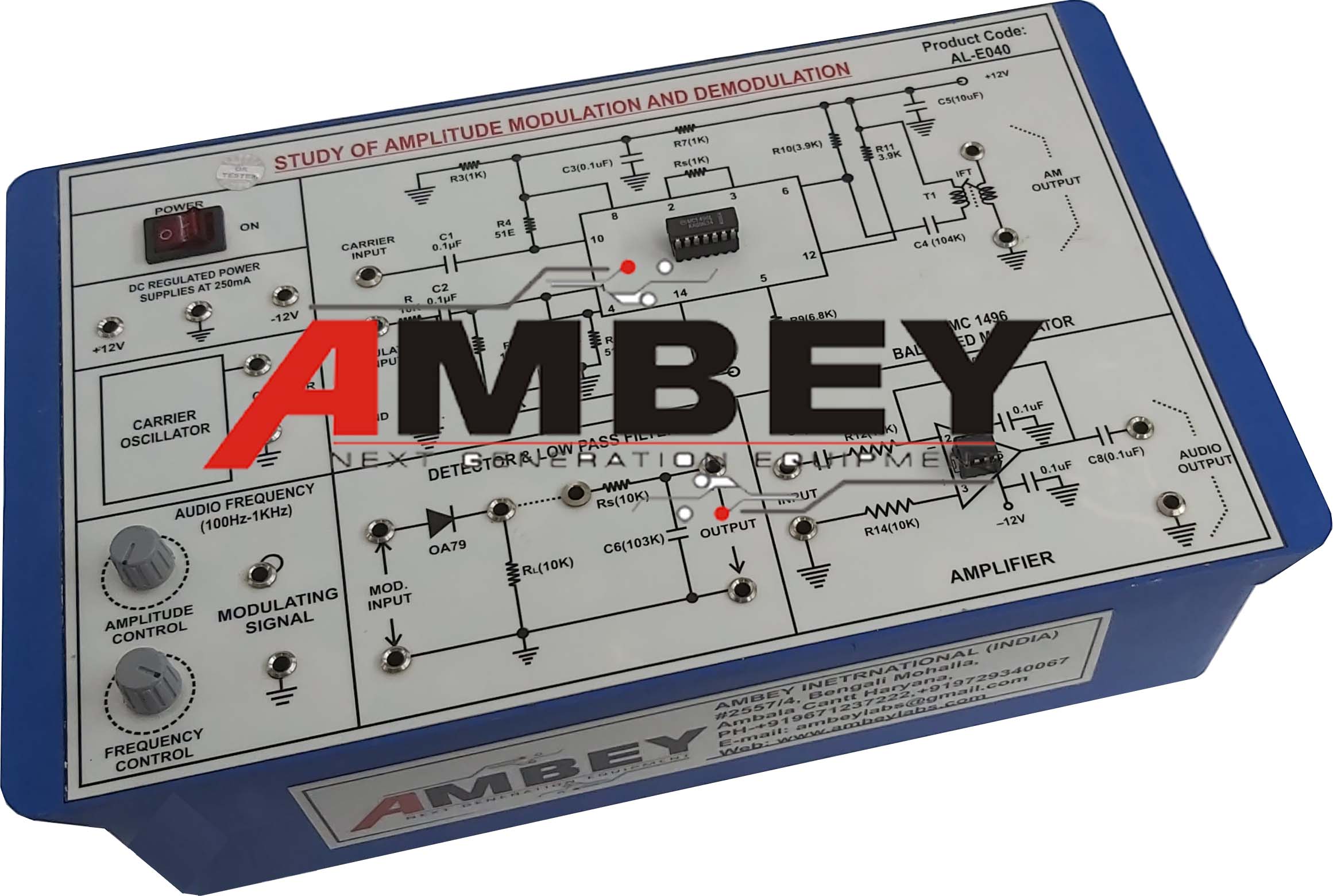 AL-E040 AMPLITUDE MODULATION AND DEMODULATION TRAINER