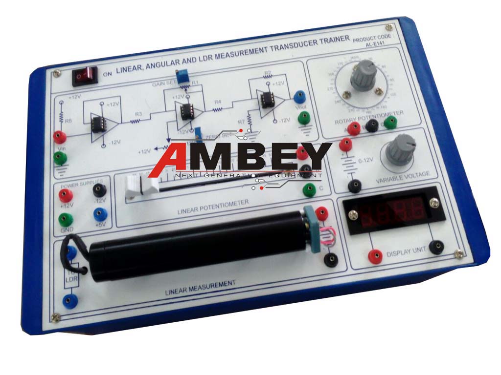AL-E141 LINEAR, ANGULAR AND LDR MEASUREMENT TRANSDUCER TRAINER