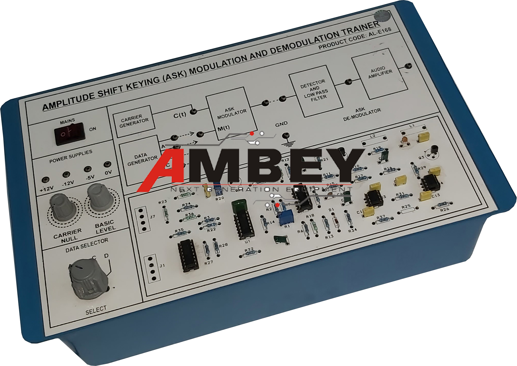 AL-E168 AMPLITUDE SHIFT KEYING MODULATION AND DEMODULATION TRAINER
