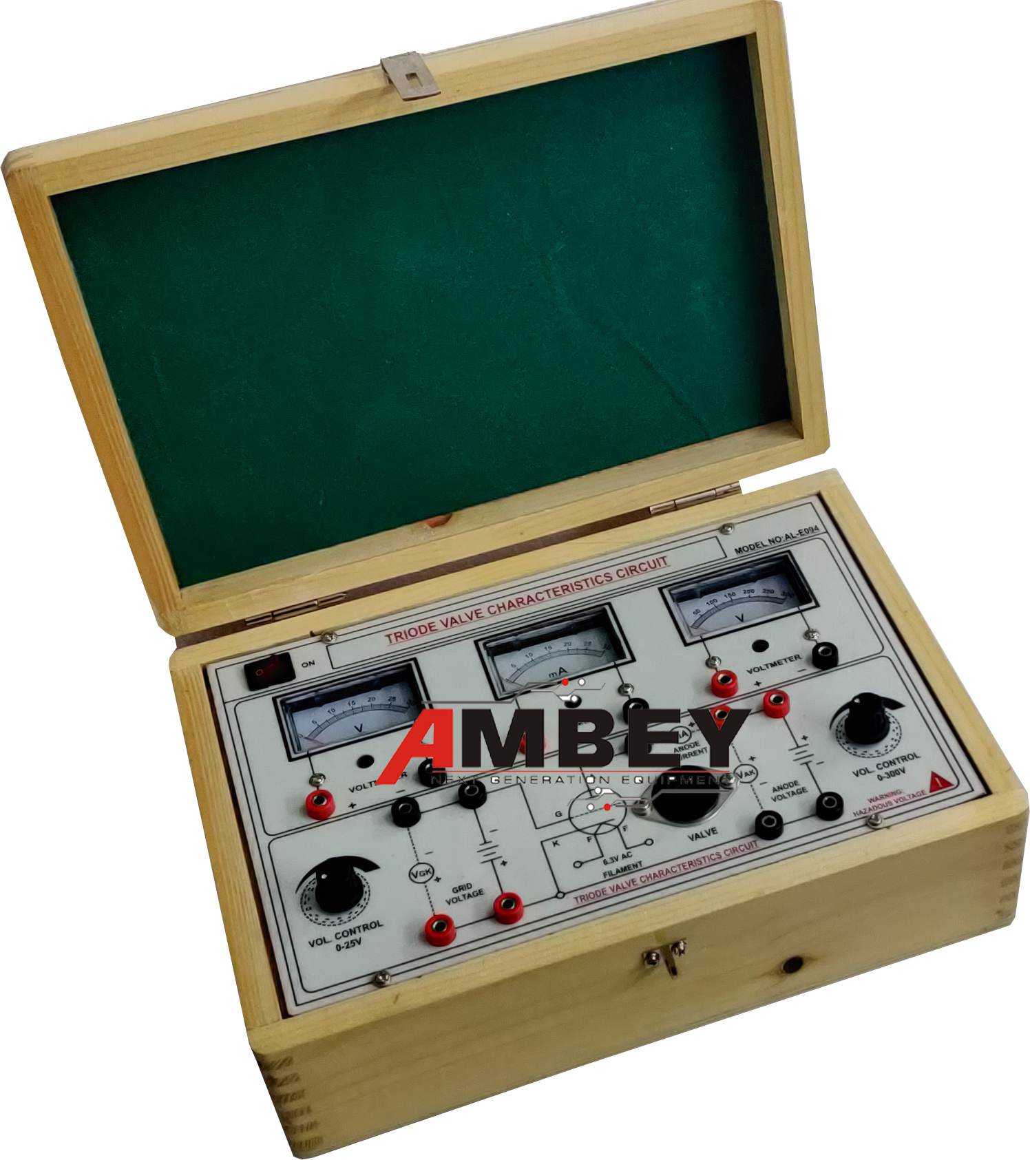 AL-E094A TRIODE VALVE CHARACTERISTICS TRAINER (ANALOG METERS)