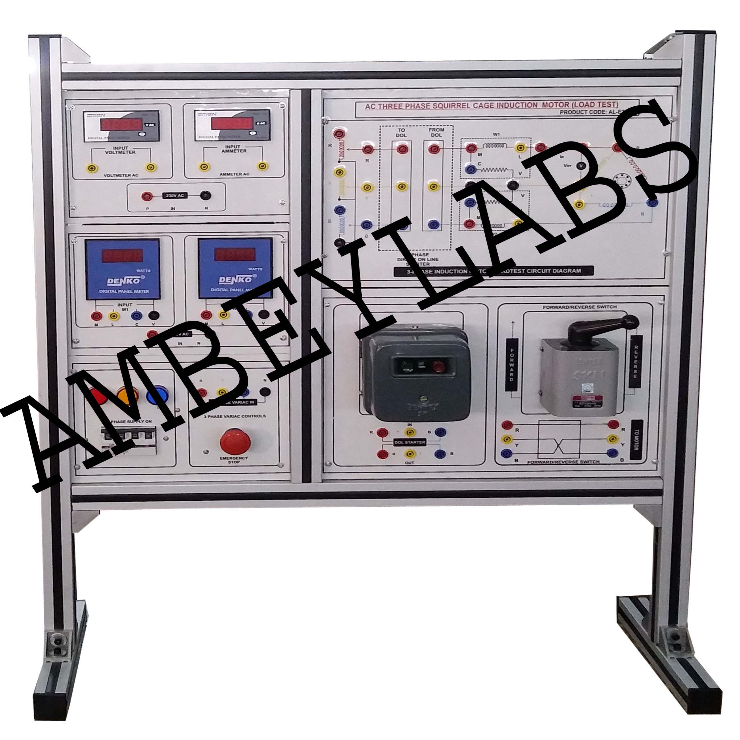 AL-E378D 3 PHASE SQUIRREL CAGE INDUCTION MOTOR (LOAD TEST)