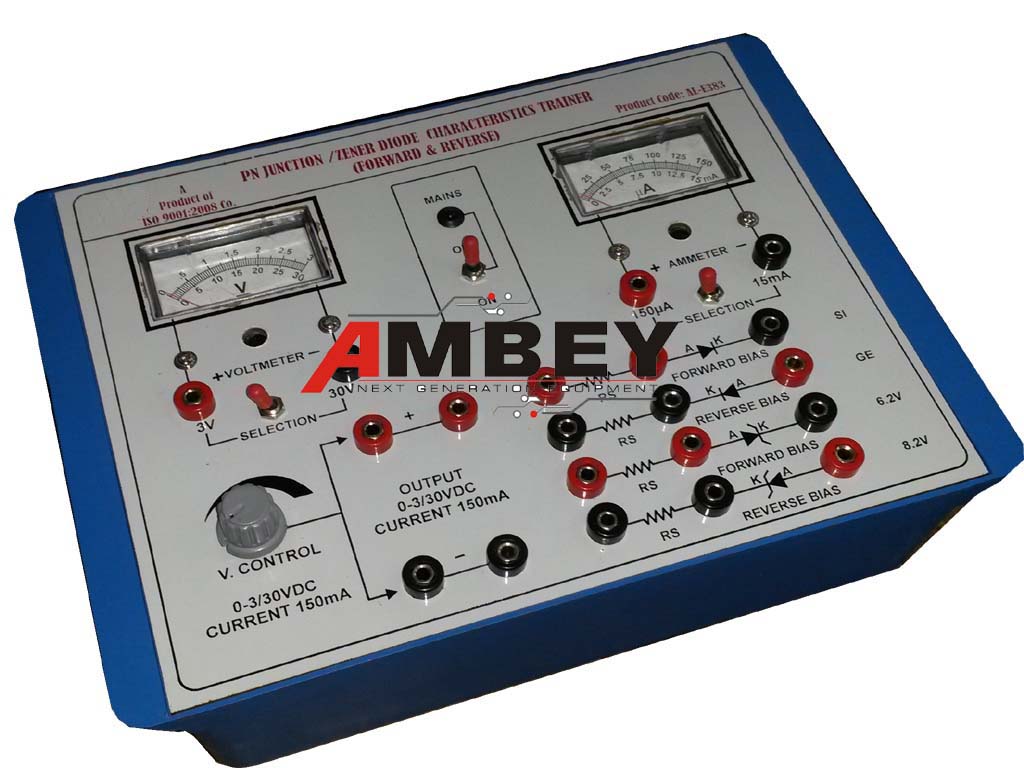 AL-E003A PN JUNCTION DIODE AND ZENER DIODE CHARACTERISTICS TRAINER (ANALOG)