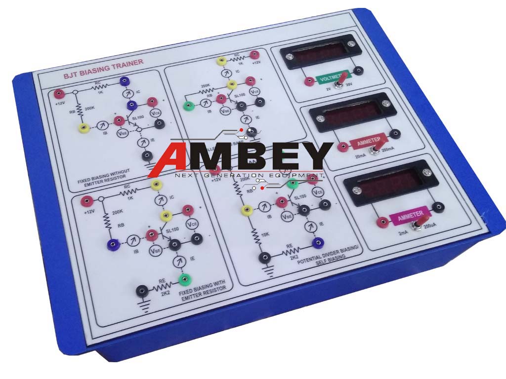 AL-E052 BJT BIASING TRAINER (DIGITAL METERS)