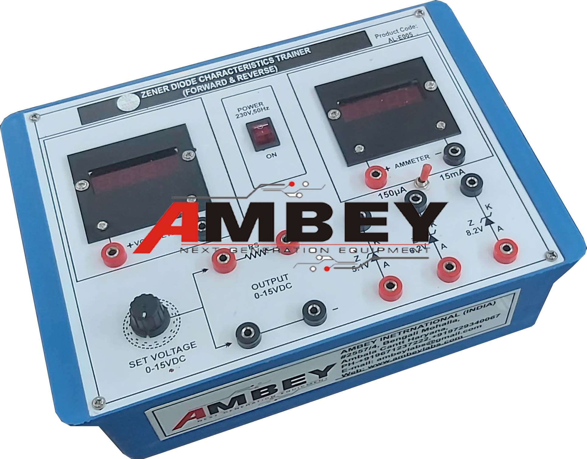 AL-E005C ZENER DIODE CHARACTERISTICS TRAINERÂ 