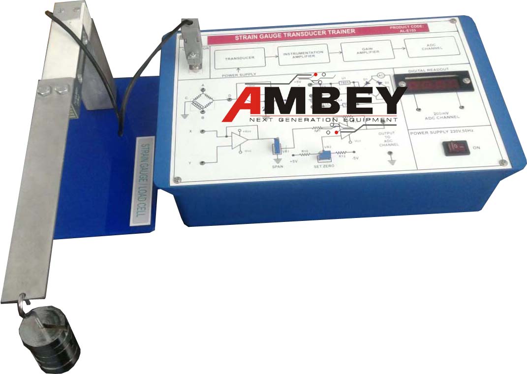 AL-E149C STRAIN GAUGE AS CANTILEVER BEAM TRANSDUCER TRAINER